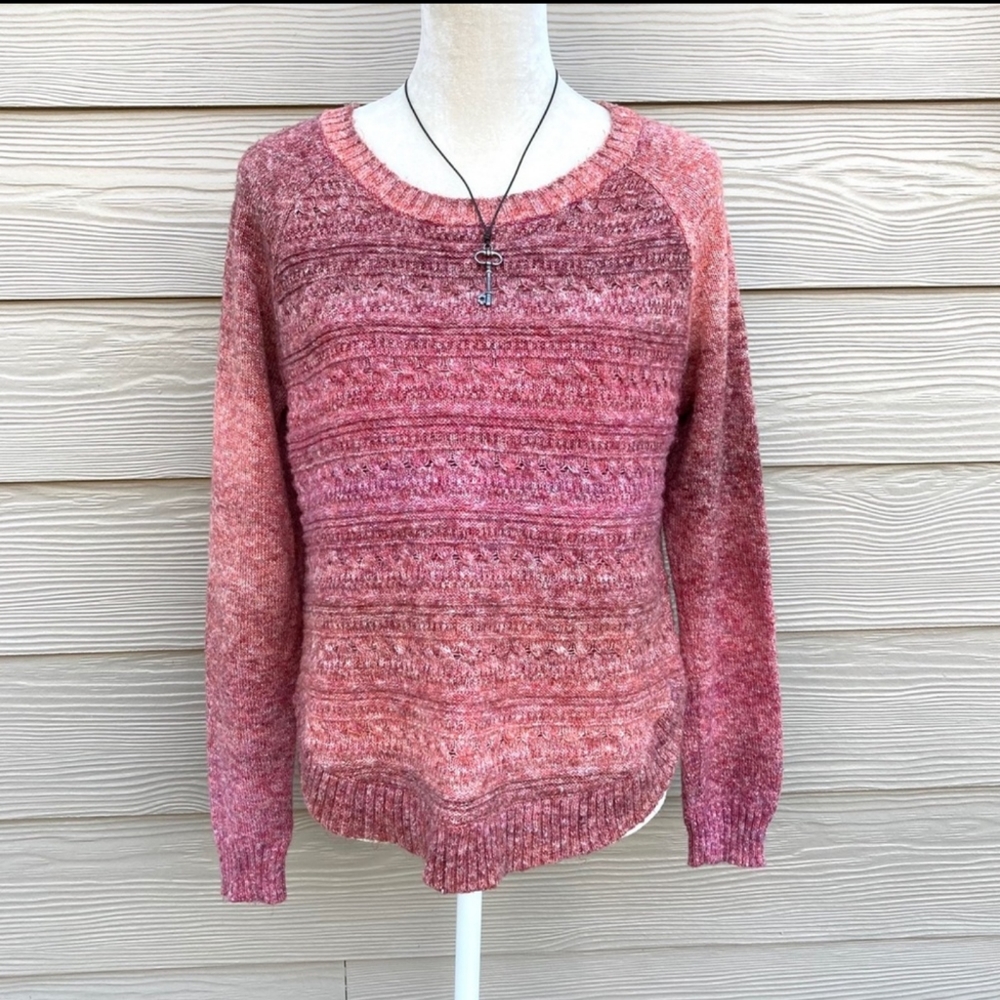 Cato Sweater Ombré Knit Size L Pink
